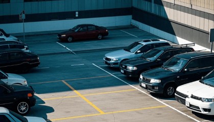 北京数码大厦附近购物中心的停车场情况